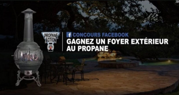 Foyer extérieur au propane d'une valeur de 296$