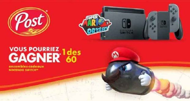 Gagnez l'un des 60 ensembles-cadeaux Nintendo Switch