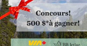 500 $ à gagner grâce à Via Rail et BB Jetlag