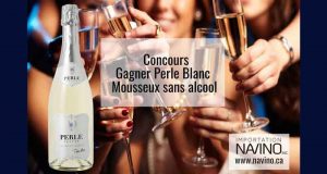 Une bouteille de Perle Blanc mousseux sans alcool