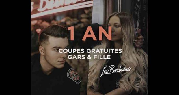 1 an de coupes gratuites pour gars & fille