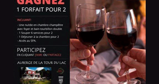 Séjour Romantique pour 2 à l'Auberge de la tour du lac