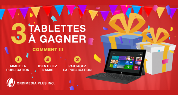 3 tablettes à gagner