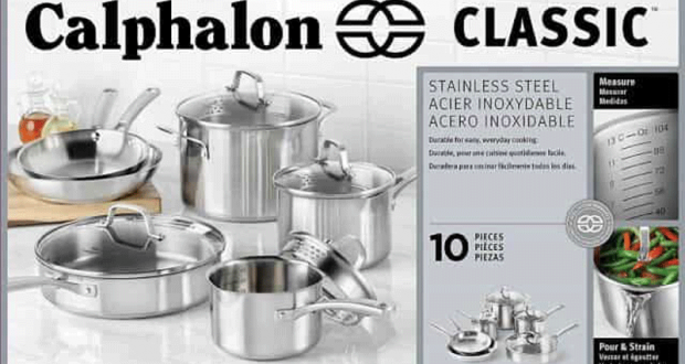 Batterie de cuisine en acier inoxydable Calphalon