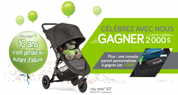 Une carte-cadeau Baby Jogger de 2000 $