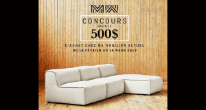 500$ à dépenser chez MA mobilier actuel