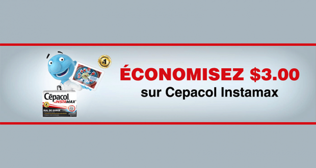 Coupon de 3$ sur Cēpacol Instamax