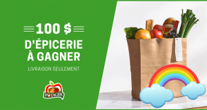 100$ d'épicerie livrée à votre domicile