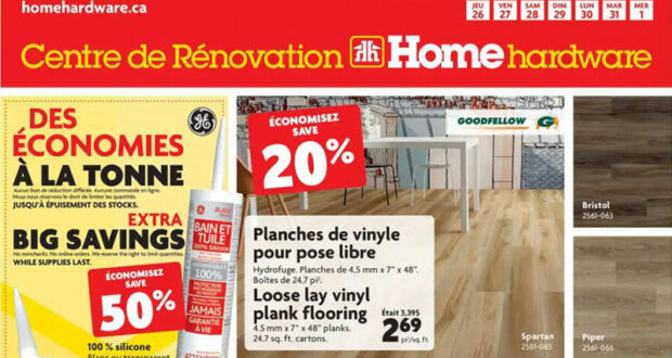 Circulaire Home Hardware du 26 août au 1 septembre 2021