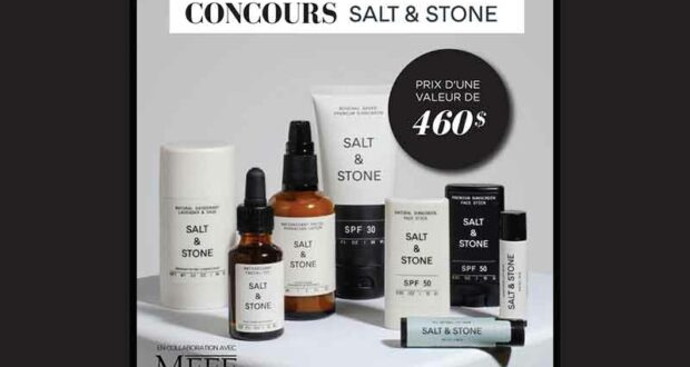 Gagnez une gamme de soins Salt & Stone