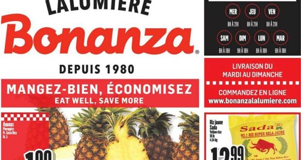 Bonanza Circulaire du 21 septembre au 27 septembre 2022