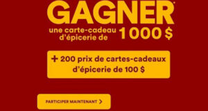 Une carte-cadeau d'épicerie de 1000 $ à gagner