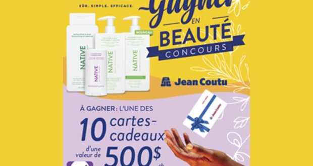 Gagnez dix cartes-cadeaux Jean Coutu de 500 $ chacune