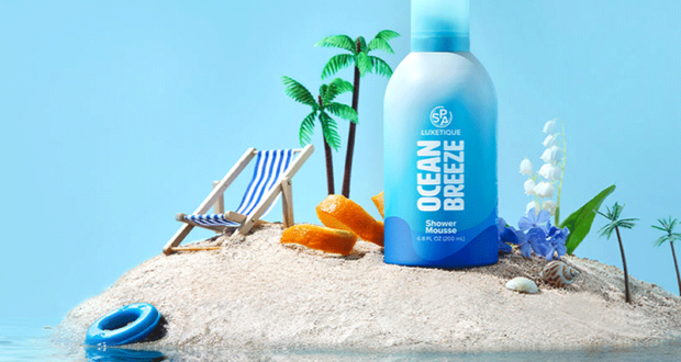 Échantillons de la mousse de douche Ocean Breeze Spa Luxetique