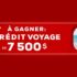 Gagnez Un Crédit Voyage d'une valeur de 7500 $