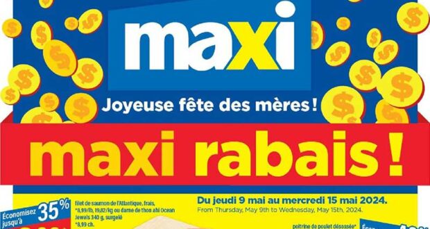 Circulaire Maxi Du 9 au 15 mai 2024