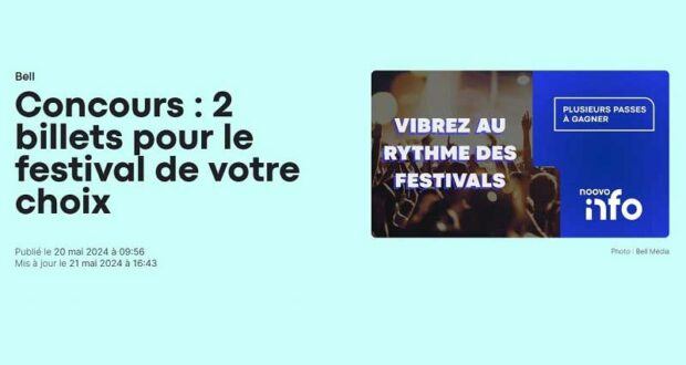 Gagnez 2 billets pour le festival de votre choix