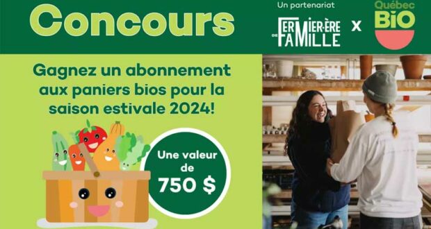 Gagnez un abonnement aux paniers bios de 750 $