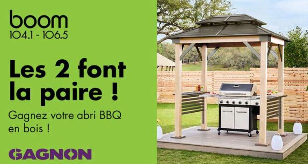 Gagnez un abri BBQ en bois de 1999 $