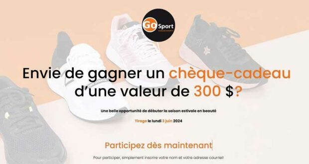 Gagnez un chèque-cadeau Go Sport de 300 $