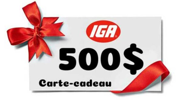 Gagnez une carte-cadeau de 500$ chez IGA