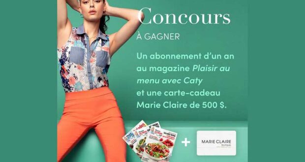 Gagnez une carte-cadeau Boutiques Marie Claire de 500$