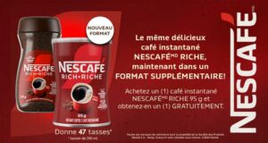 Obtenez gratuitement un café instantané Nescafé Riche