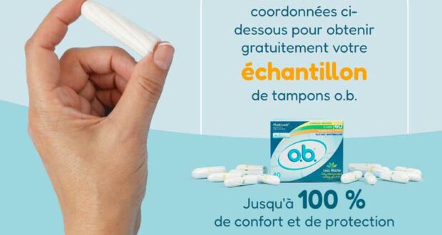 Échantillons gratuits des tampons o.b.