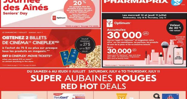 Circulaire Pharmaprix du 6 juillet au 11 juillet 2024