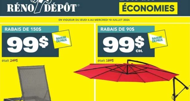 Circulaire Réno Dépôt du 4 juillet au 10 juillet 2024