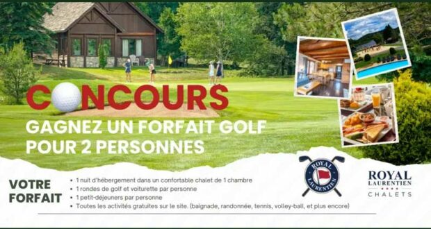 Gagnez un forfait Golf pour 2 personnes