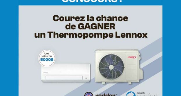 Gagnez une thermopompe Lennox de 5000 $