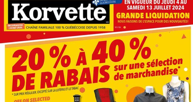 Korvette Circulaire du 4 juillet au 13 juillet 2024