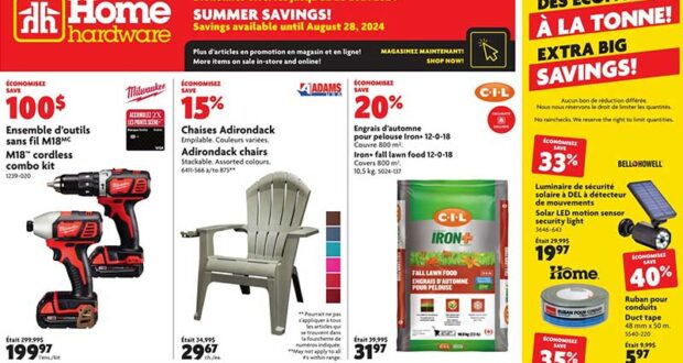 Circulaire Home Hardware du 22 août au 28 août 2024