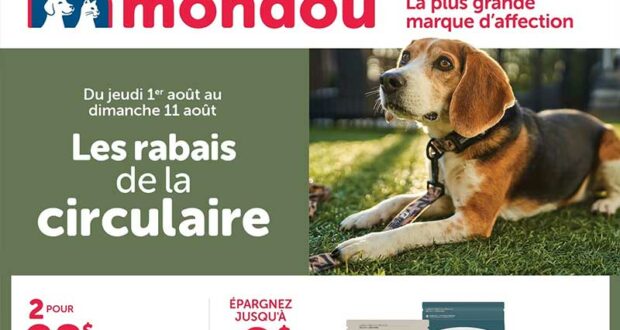 Circulaire Mondou du 1 août au 11 août 2024