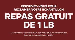 Commandez gratuitement un repas RDBK complet de 1 LB