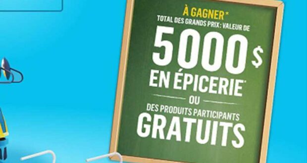 Gagnez 5 prix Epicerie de 1000 $ chacun