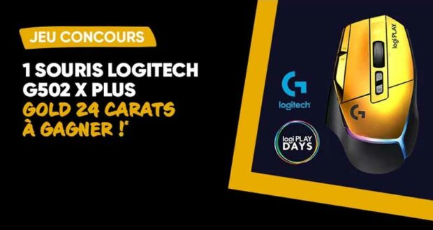 Gagnez 8 souris Logitech 4K G502 X PLUS en or (824 $ chacune)