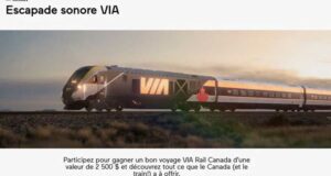 Gagnez un bon voyage VIA Rail Canada de 2500 $