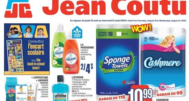 Jean Coutu Circulaire du 15 août au 21 août 2024