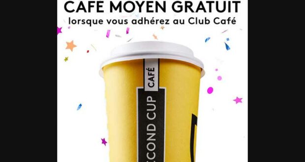 Obtenez gratuitement un café Second Cup