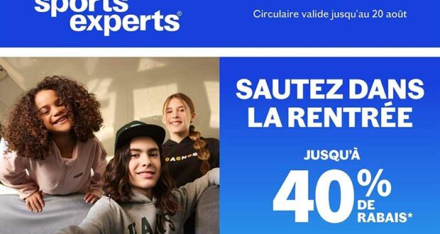 Sports Experts Circulaire du 8 août au 20 août 2024