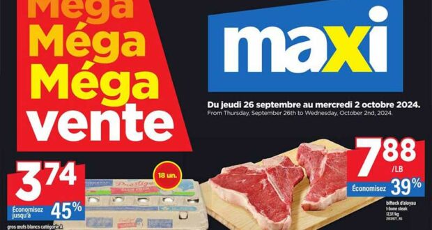 Circulaire Maxi du 26 septembre au 2 octobre 2024