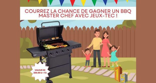 Gagnez un BBQ Master Chef de 34 000 BTU