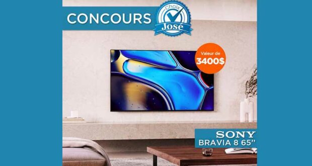 Gagnez un téléviseur Bravia 8 65 pouces OLED de Sony (3400 $)