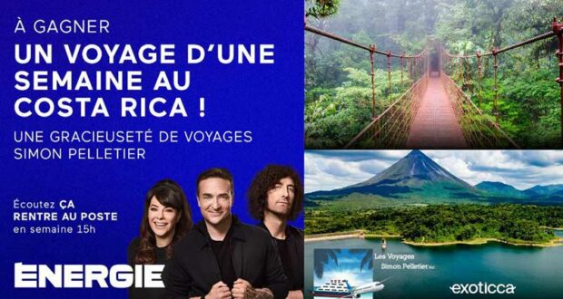 Gagnez un voyage d'une semaine au Costa Rica (6000 $)