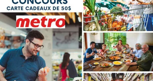 Gagnez une carte cadeaux Métro de 50 $