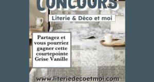 Gagnez une courtepointe Grise Vanille