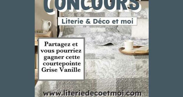 Gagnez une courtepointe Grise Vanille