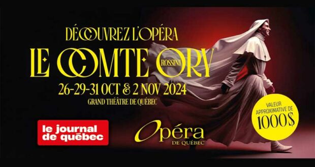 Gagnez une soirée VIP à l’opéra Le comte Ory de Rossini (1000 $)